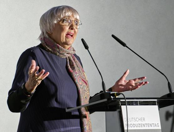 German Producers Day 2025 Claudia Roth EUR, Germany, Berlin, 13 02 2025 The film and television industry meets shortly before the opening of the Berlinale at the Colosseum cinema The motto of the German Producers Day is With confidence and creativity into the program year 2025 In her film policy spe