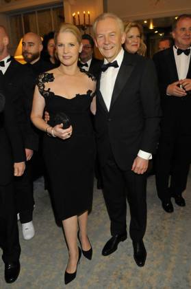Rüdiger Ruediger Pit DB Rail Chief with Cornelia Poletto TV Cook at 65 Hamburg Press Ball the Great Ball the Media at Hotel Atlantic on Saturday Saturday the 25 January 2014 in Hamburg HH Germany