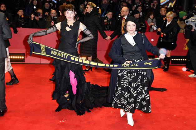 Meret Becker and Anna Thalbach at the opening of the 75th Berlinale International Film Festival with the Das Licht Film Premiere on February 13, 2025 in Berlin Berlinale Opening 2025 with the Das Licht Film Premiere in Berlin