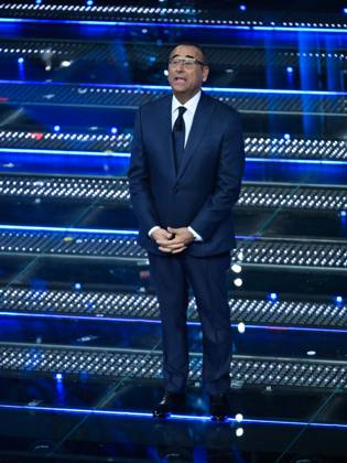 : Sanremo, 75th Italian Song Festival 2025 - Fourth Evening. In the photo Carlo Conti - ZUMAp169 20250214_zea_p169_1090 Copyright: xMaurizioxD Avanzox