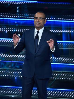 : Sanremo, 75th Italian Song Festival 2025 - Fourth Evening. In the photo Carlo Conti - ZUMAp169 20250214_zea_p169_1093 Copyright: xMaurizioxD Avanzox