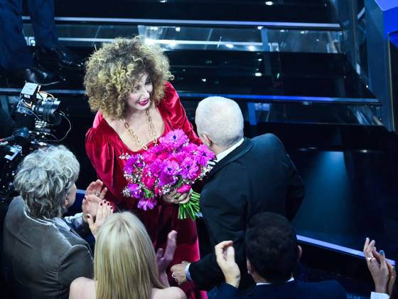 : Sanremo, 75th Italian Song Festival 2025 - Fourth Evening. In the Photo Marcella Bella and Brother Gianni - ZUMAp169 20250214_zea_p169_1846 Copyright: xMaurizioxD Avanzox