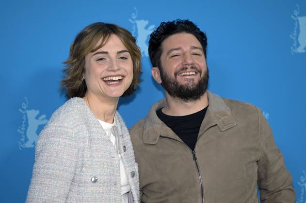 Mala Emde and John Magaro at the photocall for the feature film Köln 75 at the Berlinale 2025 75 Berlin International Film Festival at the Hotel Grand Hyatt Berlin, 15 02 2025 Foto:xC.xNiehausx xFuturexImagex koeln_5205