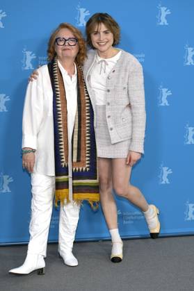 Vera Brandes and Mala Emde at the photocall for the feature film Köln 75 at the Berlinale 2025 75 Berlin International Film Festival at the Hotel Grand Hyatt Berlin, 15 02 2025 Foto:xC.xNiehausx xFuturexImagex koeln_5206
