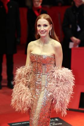 February 16, 2025, Berlin, Brandenburg, Germany: The 75th Berlinale Film Festival is taking place in Berlin from 13 to 23 February 2025. Jessica Chastain with film Dreams attended the Red Carpet of Berlinale 75th film festival Berlin Germany - ZUMAt227 20250216_zip_t227_002 Copyright: xMarinaxTakimotox