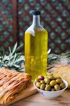 extra virgin olive oil, from organic olive groves in Greece, genuine taste of oil from the Mediterranean. 23084999 RECORD DATE NOT STATED
