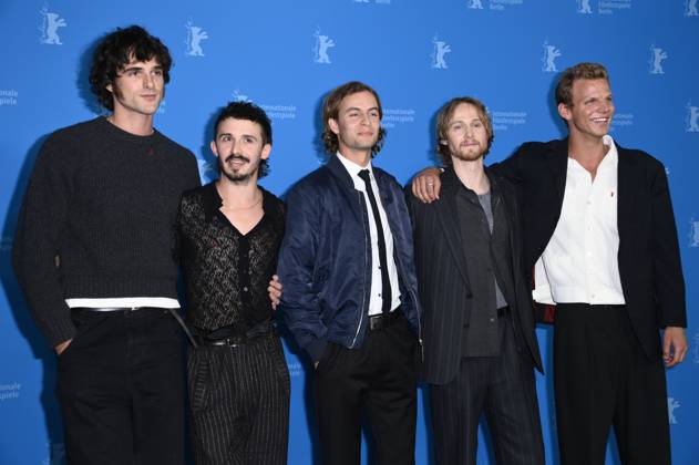 Jacob Elordi, Christian Byers, William Lodder, Fabian McCallum aand David Howell at the photocall for the miniseries The Narrow Road to the Deep North at the Berlinale 2025 75 Berlin International Film Festival at the Hotel Grand Hyatt Berlin, 15 02 2025 Foto:xN.xKubelkax xFuturexImagex road_5219