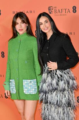 EE BAFTA Film Awards Nominee™s Party, Arrivals, London, UK London, UK, 15 February 2025. (L-R) Scout LaRue Willis and Demi Moore attend the 2025 EE BAFTA Film Awards Nominee s Party, supported by BVLGARI at The National Gallery, Trafalgar Square, London, UK., Credit:Lee Floyd Avalon UK, London, The National Gallery, Trafalgar Copyright: xLeexFloydx xAvalonx 0964581244