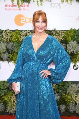 Andrea Sawatzki at the award Ceremony of Germans Film Award on 01 October 2021 at Palais on Radio tower in the Exhibition Berlin in Berlin Berlin Germany