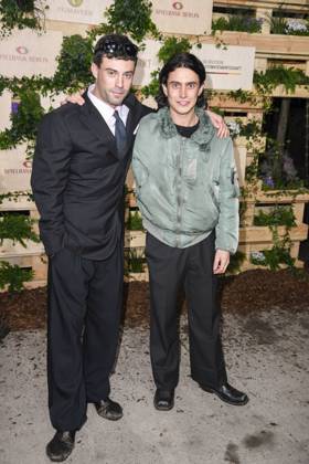 Leo Altaras and Aaron Altaras as guests at the Medienboard Party at Holzmarkt in Berlin at the 75th Berlin International Film Festival on 15 02 2025 in Berlin Berlin Germany