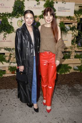 Hannah Herzsprung and Nora von Waldstätten actresses as guests at the Medienboard Party at Holzmarkt in Berlin at the 75th Berlin International Film Festival on 15 02 2025 in Berlin Berlin Germany