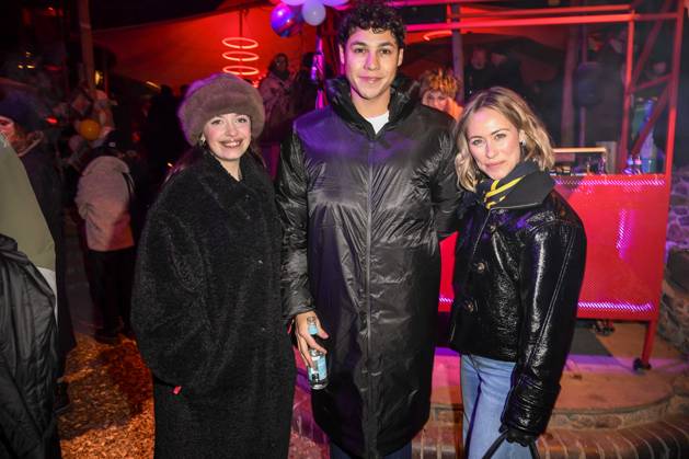 Nellie Thalbach, Leon Klein and Sina Tkotsch Actors as guests at the Medienboard Party at Holzmarkt in Berlin at the 75th Berlin International Film Festival on 15 02 2025 in Berlin Berlin Germany