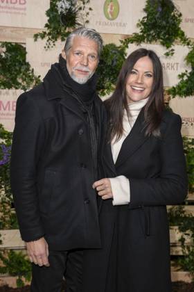 Kai Wiesinger and Bettina Zimmermann pair of actors as guests at the Medienboard Party at Holzmarkt in Berlin at the 75th Berlin International Film Festival on February 15, 2025 in Berlin Berlin Germany