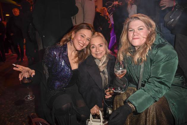 Britta Steffenhagen Christine Urspruch and Gisa Flake Actresses as guests at the Medienboard Party at Holzmarkt in Berlin at the 75th Berlin International Film Festival on 15 02 2025 in Berlin Berlin Germany