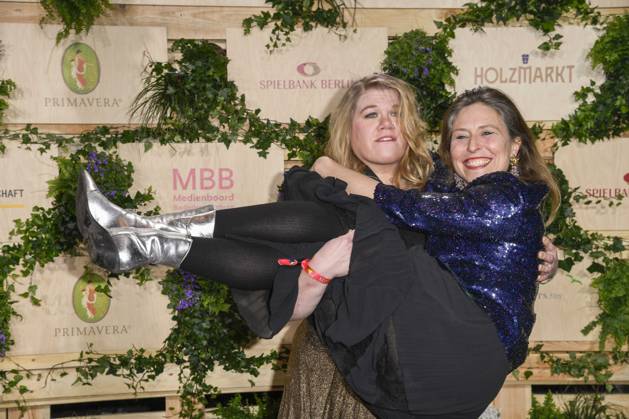 Gisa Flake and Britta Steffenhagen actresses as guests at the Medienboard Party at Holzmarkt in Berlin at the 75th Berlin International Film Festival on 15 02 2025 in Berlin Berlin Germany