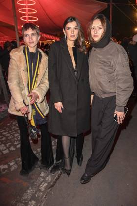 Anna Lena Schwing, Caroline Hartig and Emily Kusche Actors as guests at the Medienboard Party at Holzmarkt in Berlin at the 75th Berlin International Film Festival on 15 02 2025 in Berlin Berlin Germany