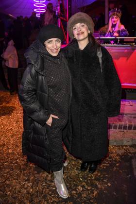 Anna Thalbach and Nellie Thalbach mother-daughter actresses as guests at the Medienboard Party at Holzmarkt in Berlin at the 75th Berlin International Film Festival on February 15, 2025 in Berlin Berlin Germany