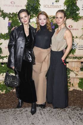 Emilia Schüle, Karoline Herfurth and Anneke Kim Sarnau actresses as guests at the Medienboard Party at Holzmarkt in Berlin at the 75th Berlin International Film Festival on 15 02 2025 in Berlin Berlin Germany