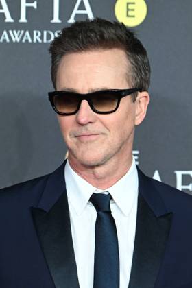 American actor Edward Norton attends the EE BAFTA Film Awards 2025 at The Royal Festival Hall in London, England on Sunday, February 16, 2025.  LON20250216201 RUNExHELLESTAD