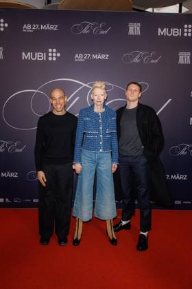 MUBI Preview Screening The End Joshua Oppenheimer, Tilda Swinton and George MacKay at the MUBI Preview Screening for the feature film THE END on the occasion of the 75th Berlinale at the Astor Filmlounge on 16 02 2025 in Berlin Copyright: xEventpressxKochanx