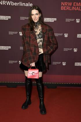 Kim Riedle Actress at the 22 NRW Reception of the State of NRW and the Film und Medienstiftung NRW at the Representation of the State of North Rhine-Westphalia in Berlin at the 75 International Film Festival on 16 02 2025 in Berlin Berlin Germany