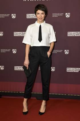 Julia Koschitz Actress at the 22 NRW Reception of the State of NRW and the Film und Medienstiftung NRW at the Representation of the State of North Rhine-Westphalia in Berlin at the 75 International Film Festival on 16 02 2025 in Berlin Berlin Germany