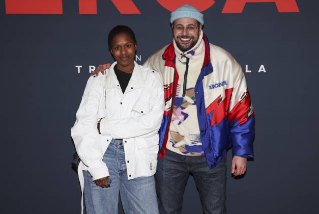 CELEBRITES : Avant Premiere du film Mercato - Paris - 17 02 2025 Hakim Jemili et Fadily Camara ParisFrance  Copyright: xMichtofx