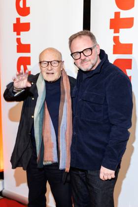Berlinale Arte reception Volker Schlöndorff and Samuel Finzi at the ARTE G E I E reception on the occasion of the 75th Berlinale at the Akademie der Künste on 17 02 2025 in Berlin Copyright: xEventpressxKochanx