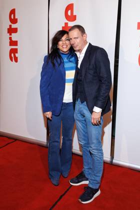 Berlinale - Arte Empfang Alice Brauner und Michael Zechbauer beim ARTE G.E.I.E Empfang anlässlich der 75. Berlinale in der Akademie der Künste am 17.02.2025 in Berlin. Copyright: xEventpressxKochanx