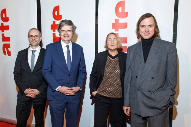 Berlinale Arte reception Emmanuel Suquet, Francois Delattre, Heike Hempel and Lars Eidinger at the ARTE G E I E reception on the occasion of the 75th Berlinale at the Akademie der Künste on 17 02 2025 in Berlin Copyright: xEventpressxKochanx