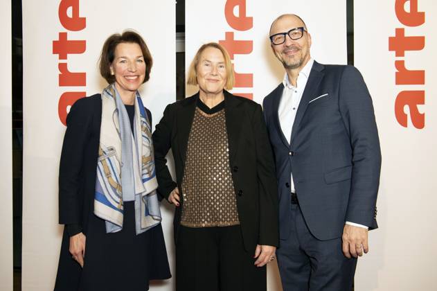 Guest, Heike Hempel and Markus Nievelstein at the ARTE reception as part of the Berlinale 2025 at the Akademie der Künste on Pariser Platz Berlin, 17 02 2025 Foto:xJ.xKnowlesx xFuturexImagex arte_5203