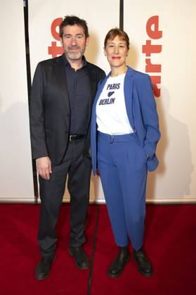 Stephan Szasz and Helene Grass at the ARTE reception as part of the Berlinale 2025 at the Akademie der Künste on Pariser Platz Berlin, 17 02 2025 Foto:xJ.xKnowlesx xFuturexImagex arte_5234