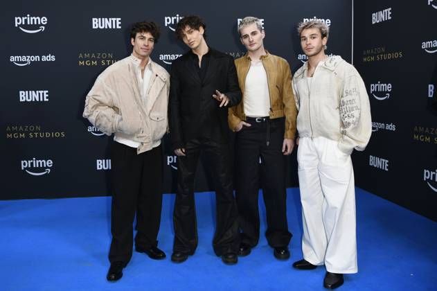 Tim Schäcker, Bene Schulz, Luis Freitag and Julien Brown from the Elevator Boys at the Prime Video Amazon MGM Studios Dinner and Party as part of the Berlinale 2025 at Papillon Berlin, 17 02 2025 Foto:xC.xNiehausx xFuturexImagex prime_5260