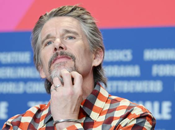 American actor Ethan Hawke attends the press conference for Blue Moon at the 75th Berlin Film Festival in Berlin, Germany on Tuesday, February 18, 2025.  BER20250218131 RUNExHELLESTAD