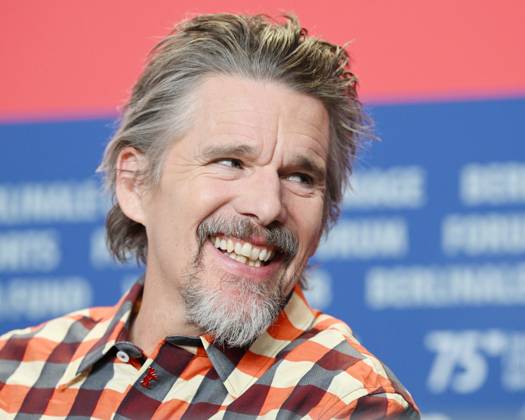 American actor Ethan Hawke attends the press conference for Blue Moon at the 75th Berlin Film Festival in Berlin, Germany on Tuesday, February 18, 2025.  BER20250218132 RUNExHELLESTAD