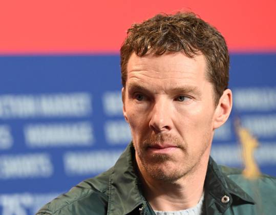 British actor Benedict Cumberbatch attends the press conference of The Thing With Feathers at the 75th Berlin Film Festival in Berlin, Germany on Tuesday, February 18, 2025.  BER20250218146 RUNExHELLESTAD