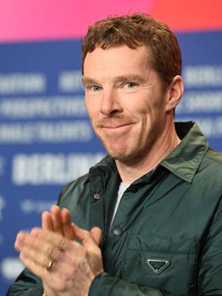 British actor Benedict Cumberbatch attends the press conference of The Thing With Feathers at the 75th Berlin Film Festival in Berlin, Germany on Tuesday, February 18, 2025.  BER20250218151 RUNExHELLESTAD