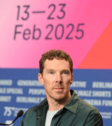 British actor Benedict Cumberbatch attends the press conference of The Thing With Feathers at the 75th Berlin Film Festival in Berlin, Germany on Tuesday, February 18, 2025.  BER20250218152 RUNExHELLESTAD