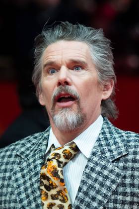 Berlinale The Thing with Feathers Premiere Ethan Hawke attending The Thing with Feathers Premiere during the 75th Berlin International Film Festival (Berlinale) in Berlin, Germany, on February 18, 2025. Photo by Aurore Marechal ABACAPRESS.COM Berlin Germany  Copyright: xMarechalxAurore ABACAx