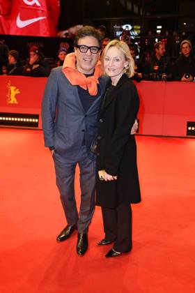 Shan Rahimkhan and his wife Claudia Rahimkhan at the Yunan Film Premiere as part of the 75th Berlinale International Film Festival on 19 02 2025 in Berlin Berlinale 2025 Yunan Film Premiere