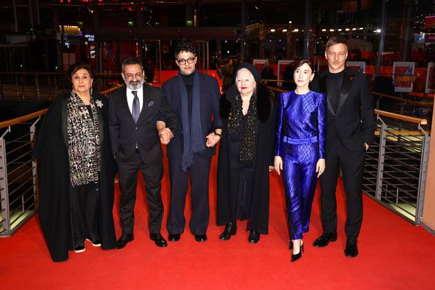 Nidal Al Achkar, Georges Khabbaz, Ameer Fakher Eldin, Hanna Schygulla, Sibel Kekilli and Tom Wlaschiha at the Yunan Film Premiere as part of the 75th Berlinale International Film Festival on 19 02 2025 in Berlin Berlinale 2025 Yunan Film Premiere