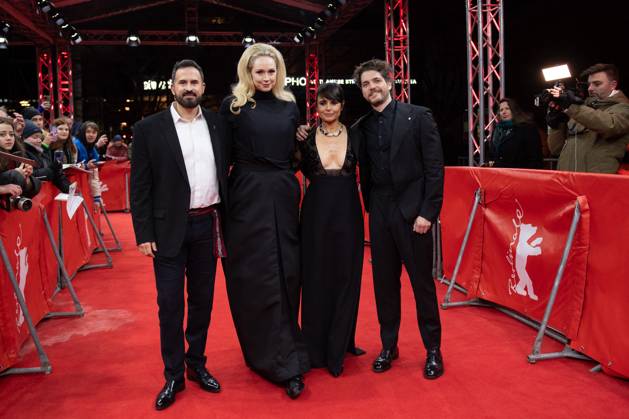 Berlinale After This Death Premiere Lucio Castro, Gwendoline Christie, Mía Maestro and Philip Ettinger attending the After This Death Premiere during the 75th Berlin International Film Festival (Berlinale) in Berlin, Germany, on February 19, 2025. Photo by Aurore Marechal ABACAPRESS.COM Berlin Germany  Copyright: xMarechalxAurore ABACAx