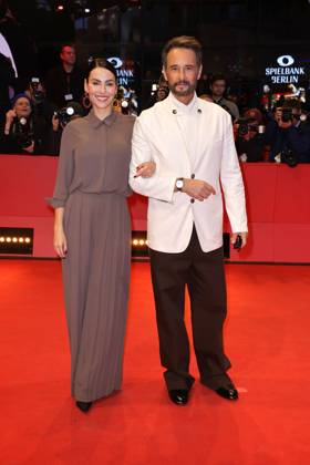 Melanie Fronckowiak and Rodrigo Santoro arriving at the Closing Ceremony at the Berlinale Palast of the International Film Festival Berlinale on February 22, 2025 in Berlin Berlinale 2025 Closing Ceremony