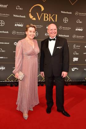 73.VBKI Ball Berlin Franziska Giffey, SPD, Markus Voigt, Präsident des Vereins Berliner Kaufleute und Industrieller (VBKI) beim 73. VBKI Ball im Hotel Intercontinental zur 75.ten Berlinale in Berlin, am 17.02.2025 Photopress Mueller