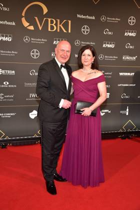 73 VBKI Ball Berlin Berlins Governing Mayor Kai Wegner and his girlfriend, Senator for Education Katharina Günther Wünsch both CDU at the 73 VBKI Ball at the Hotel Intercontinental for the 75th Berlinale in Berlin, on 17 02 2025 Photopress Mueller