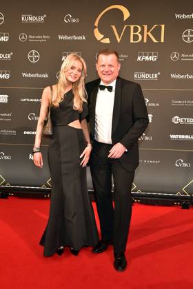 73 VBKI Ball Berlin Marc Bator, the daily newsreader with his daughter Jill at the 73 VBKI Ball at the Hotel Intercontinental for the 75th Berlinale in Berlin, on 17 02 2025 Photopress Mueller