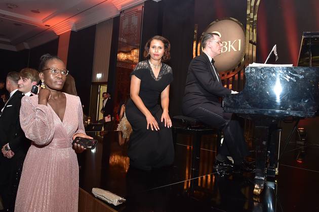 73 VBKI Ball Berlin Andrej Hermlin with his wife Joyce and daughter Rachel Hermlin at the 73 VBKI Ball at the Hotel Intercontinental for the 75th Berlinale in Berlin, on 17 02 2025 Photopress Mueller
