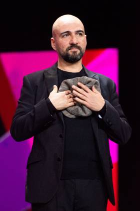 Berlinale Closing Ceremony Ernesto Martinez Bucio awarded with the GWFF Best First Feature Award for The Devil Smokes (and Saves the Burnt Matches in the Same Box) during the Closing Ceremony for the 75th Berlin International Film Festival (Berlinale) in Berlin, Germany, on February 22, 2025. Photo by Aurore Marechal ABACAPRESS.COM Berlin Germany  Copyright: xMarechalxAurore ABACAx