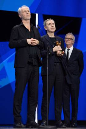 Berlinale Closing Ceremony Yngve Saether and Dag Johan Haugerud accept the Golden Bear for Dreams (Sex Love) with Todd Haynes during the Closing Ceremony for the 75th Berlin International Film Festival (Berlinale) in Berlin, Germany, on February 22, 2025. Photo by Aurore Marechal ABACAPRESS.COM Berlin Germany  Copyright: xMarechalxAurore ABACAx