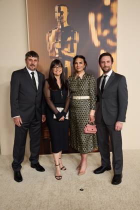 97th Oscars Nominees dinner Slava Leontyev, Paula DuPre™ Pesman, Aniela Sidorska, and Brendan Bellomo at the 97th Oscars Nominees dinner at the Academy Museum of Motion Pictures on Tuesday, February 25, 2025., Credit:Trae Patton The Academy Avalon United States of America, CA, Los Angeles, Academy Museum of Motion Pictures  Copyright: xTraexPattonx xThexAcademyx xAvalonx 0969220413